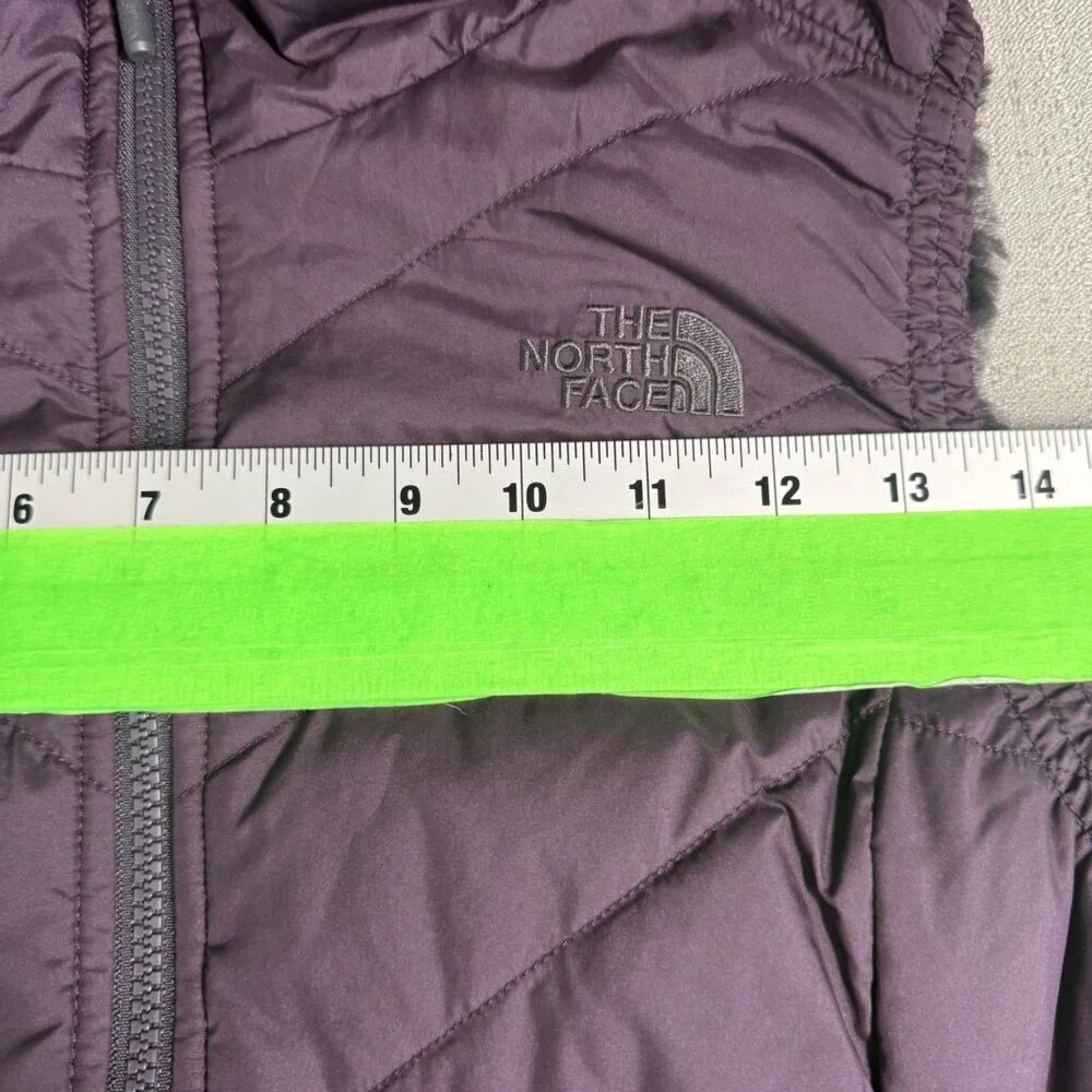 The North Face Mossbud Reversible Faux Fur Lined Vest Medium Purple Athleisure - Picture 13 of 15